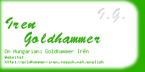 iren goldhammer business card